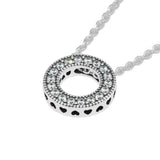 925 Silver Round Circle Necklace Chain Pendants for Women Jewelry Making