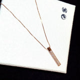 925 Silver Geometric Zircon Pendant Necklace Long Chain Charm Jewelry