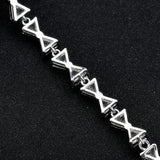 925 Silver Triangle Diamond Bracelet Wedding Jewelry