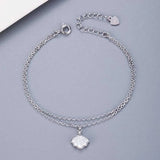 925 Silver Shell Bracelet for Women Love Charm Anniversary Gift