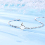 925 Silver Shell Bracelet for Women Love Charm Anniversary Gift