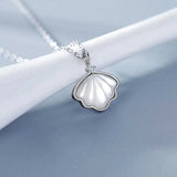 925 Silver Shell Pendant Necklace Women Jewelry Gift
