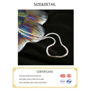 925 Silver Zirconia Chocker Necklace For Women Wedding