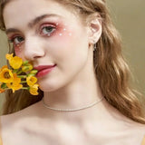 925 Silver Zirconia Chocker Necklace For Women Wedding