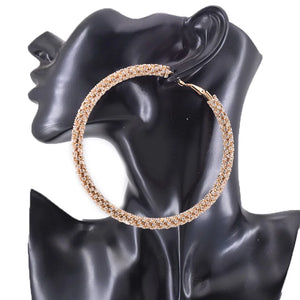 Large Hoop Earrings Rhinestone Crystal Circle Earring Loop Women Jewelry
