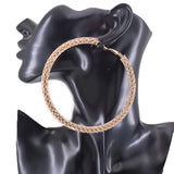 Large Hoop Earrings Rhinestone Crystal Circle Earring Loop Women Jewelry