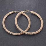 Large Hoop Earrings Rhinestone Crystal Circle Earring Loop Women Jewelry