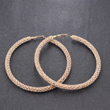 Large Hoop Earrings Rhinestone Crystal Circle Earring Loop Women Jewelry