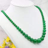 Green Jades Beads Necklace Stones Balls Women Girl 18"