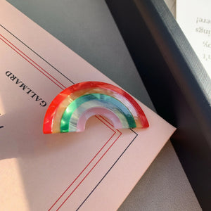 Rainbow Acetate Hair Clip Claw for Women Girls