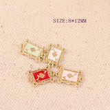 Alloy Enamel Poker Pendant Charms Tone Plated Oil Drop Bracelet Necklace