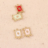 Alloy Enamel Poker Pendant Charms Tone Plated Oil Drop Bracelet Necklace