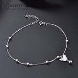 925 Silver Bead Butterfly Anklet Foot Jewelry