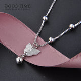 925 Silver Bead Butterfly Anklet Foot Jewelry