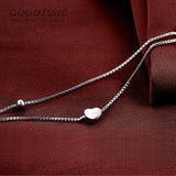 925 Sterling Silver Love Heart Anklet for Women, Foot Accessories for Party