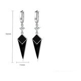 18k Filled Austrian Crystal Enamel Drop Earrings for Women