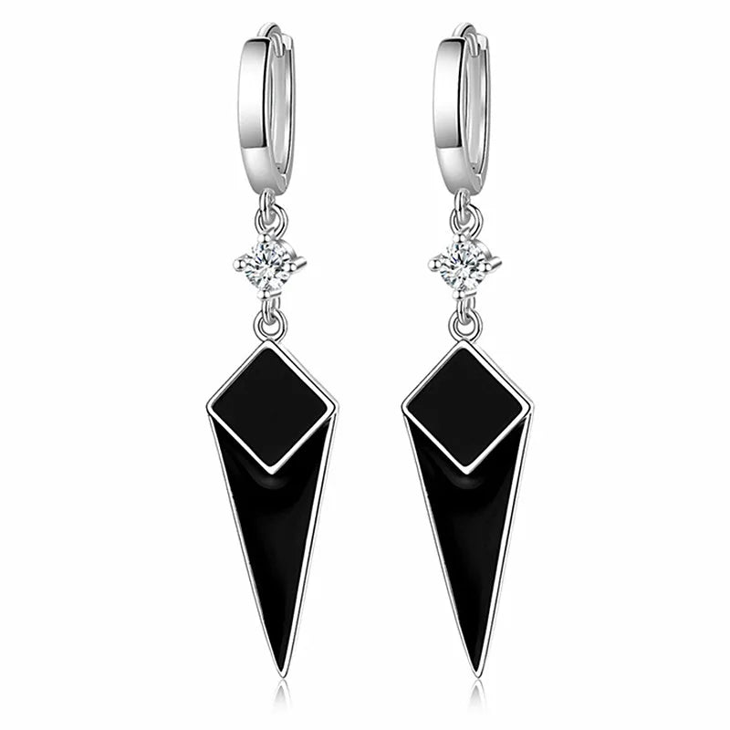 18k Filled Austrian Crystal Enamel Drop Earrings for Women