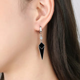 18k Filled Austrian Crystal Enamel Drop Earrings for Women