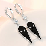 18k Filled Austrian Crystal Enamel Drop Earrings for Women