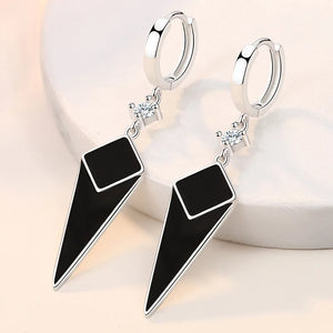 18k Filled Austrian Crystal Enamel Drop Earrings for Women