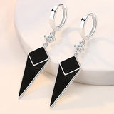 18k Filled Austrian Crystal Enamel Drop Earrings for Women