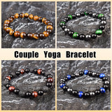 Boho Beaded Bracelet Natural Tiger Eye Gift