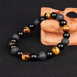 Boho Beaded Bracelet Natural Tiger Eye Gift