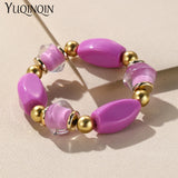 Adjustable Beaded Chain Link Bracelet Colorful Beads