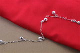 925 Sterling Silver Bell Pendant Anklets for Women