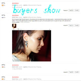 Geometric Glass Stone Clip On Earrings for Women