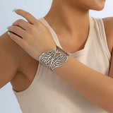 Big Hollow Leaves Bracelets Bangles Wide Open Cuff Bracelet Jewelry