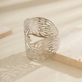 Big Hollow Leaves Bracelets Bangles Wide Open Cuff Bracelet Jewelry