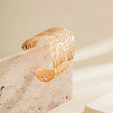 Big Hollow Leaves Bracelets Bangles Wide Open Cuff Bracelet Jewelry