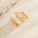 Big Hollow Leaves Bracelets Bangles Wide Open Cuff Bracelet Jewelry