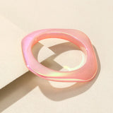Irregular Charm Bangle Laser Geometric Resin Bracelet for Women
