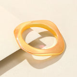 Irregular Charm Bangle Laser Geometric Resin Bracelet for Women