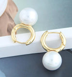 Pearl Hoop Earrings Drop Earings Jewelry