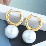 Pearl Hoop Earrings Drop Earings Jewelry