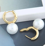 Pearl Hoop Earrings Drop Earings Jewelry