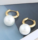 Pearl Hoop Earrings Drop Earings Jewelry
