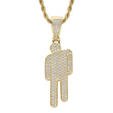 Billie Eilish Twisted Zirconia Hip Hop Necklace