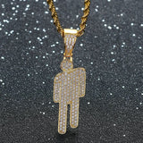 Billie Eilish Twisted Zirconia Hip Hop Necklace