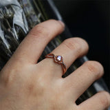 Rose Wedding Engagement Ring Birthstone for Women