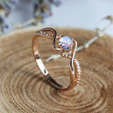 Rose Wedding Engagement Ring Birthstone for Women