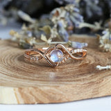 Rose Wedding Engagement Ring Birthstone for Women
