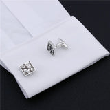 Skull Cuff Link Crystal Skeleton Cufflinks with Box