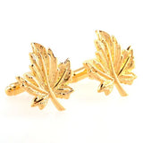 Green Silver Clover Red Maple Leaf Cufflink Cuff Link 1 Pair