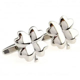 Green Silver Clover Red Maple Leaf Cufflink Cuff Link 1 Pair