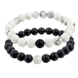 Turquoise Stone Charm Bracelet Men Women Wood Beads Bracelet