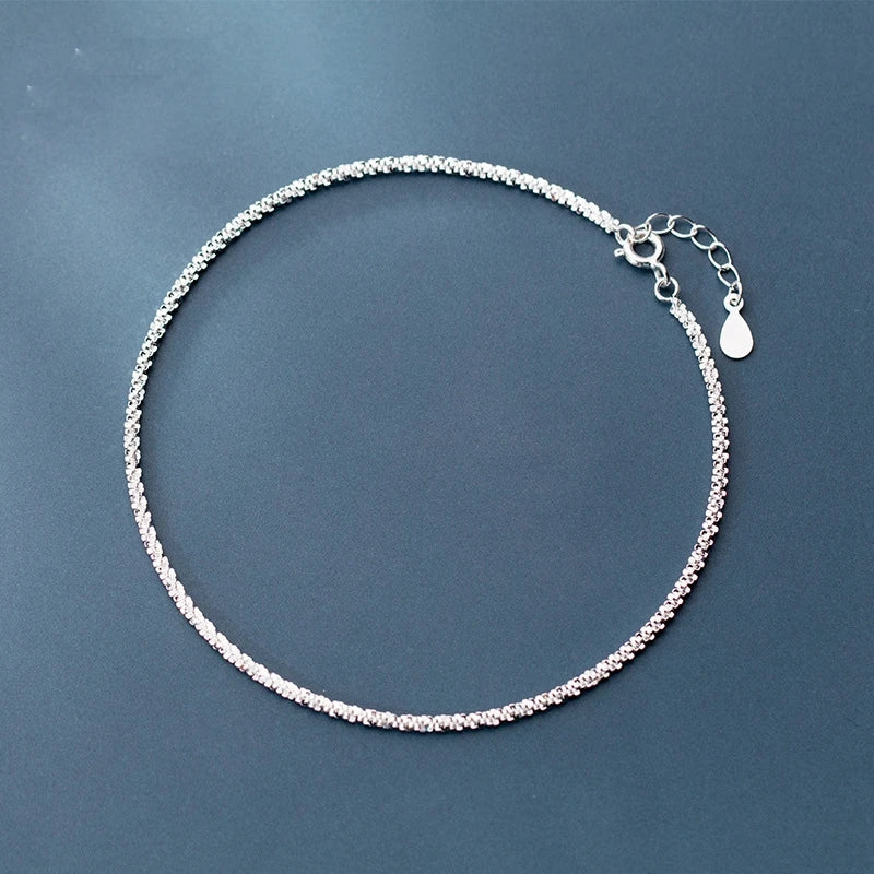 925 Silver Gypsophila Ankle Foot Chain for Women Party
